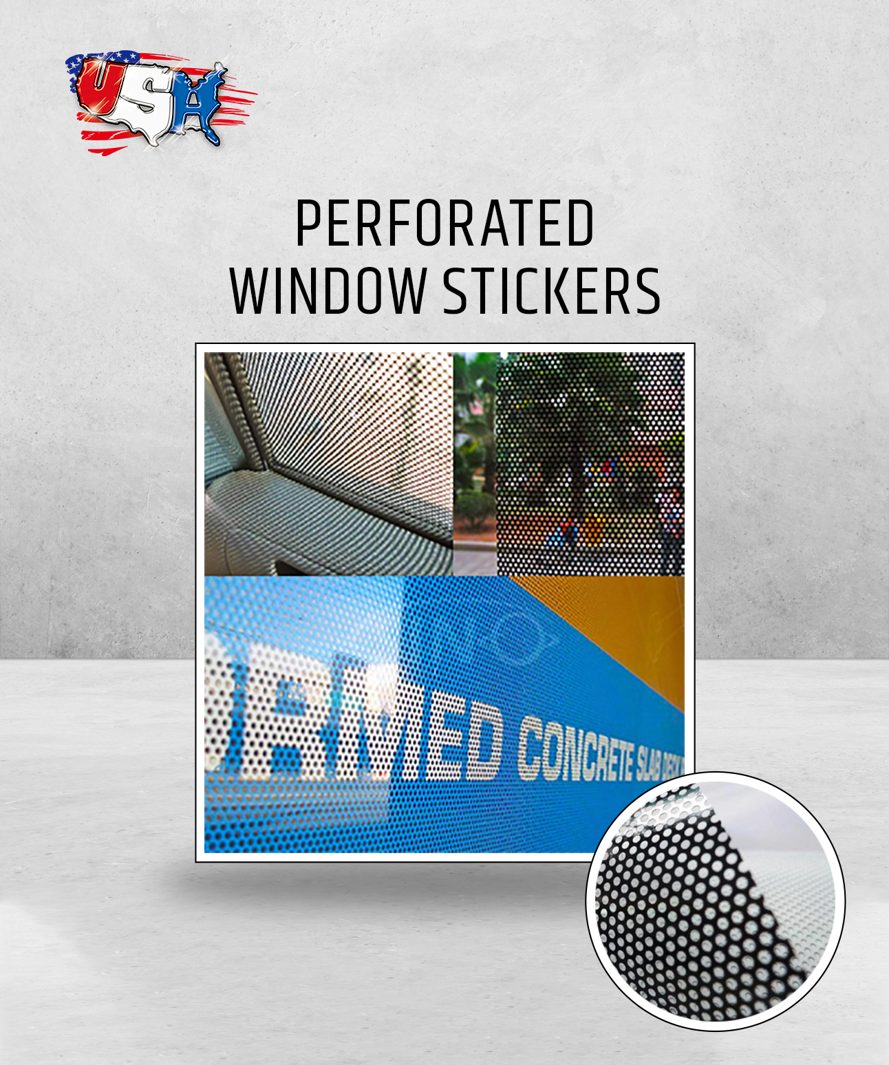 Window Perforated Stickers in Visalia USA Printings & Graphics